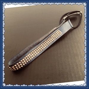 Navy Hairband With Brass Stud Detail